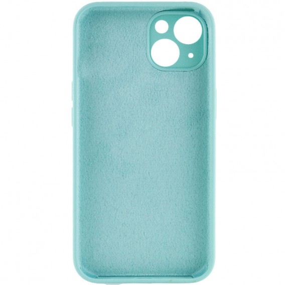 Чохол Silicone Case Full Camera Protective (AA) NO LOGO для Apple iPhone 14 (6.1"), Бірюзовий / Marine Green
