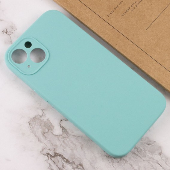 Чохол Silicone Case Full Camera Protective (AA) NO LOGO для Apple iPhone 14 (6.1"), Бірюзовий / Marine Green