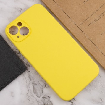 Чохол Silicone Case Full Camera Protective (AA) NO LOGO для Apple iPhone 14 (6.1"), Жовтий / Yellow - зображення 4 