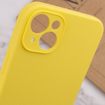 Чехол Silicone Case Full Camera Protective (AA) NO LOGO для Apple iPhone 14 (6.1"), Желтый / Yellow - изображение 5