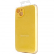 Чохол Silicone Case Full Camera Protective (AA) NO LOGO для Apple iPhone 14 (6.1"), Жовтий / Yellow