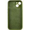 Чохол Silicone Case Full Camera Protective (AA) NO LOGO для Apple iPhone 14 (6.1"), Зелений / Dark Olive