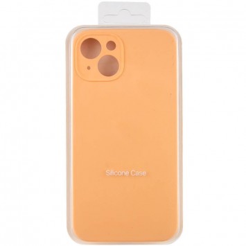 Чехол Silicone Case Full Camera Protective (AA) NO LOGO для Apple iPhone 14 (6.1"), Оранжевый / Cantaloupe - изображение 4