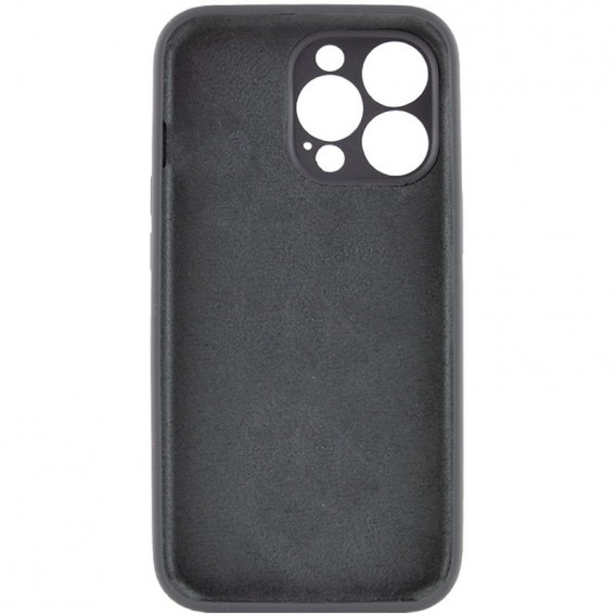 Чехол Silicone Case Full Camera Protective (AA) NO LOGO для Apple iPhone 14 Pro (6.1"), Серый / Dark Gray