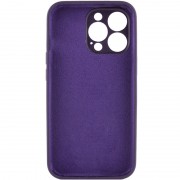 Чехол Silicone Case Full Camera Protective (AA) NO LOGO для Apple iPhone 14 Pro (6.1"), Фиолетовый / Elderberry