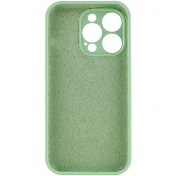 Чехол Silicone Case Full Camera Protective (AA) NO LOGO для Apple iPhone 14 Pro Max (6.7"), Зеленый / Pistachio