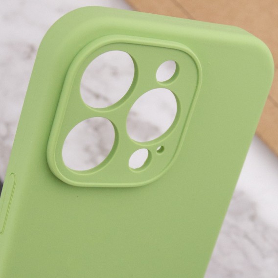 Чохол Silicone Case Full Camera Protective (AA) NO LOGO для Apple iPhone 14 Pro Max (6.7"), М'ятний / Mint