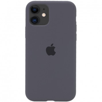 Чохол сірого кольору для iPhone 11 з повним захистом, модель Silicone Case Full Protective (AA).