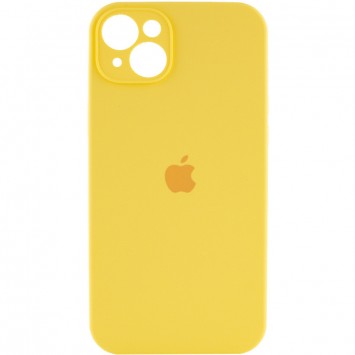 Жовтий чохол для Айфон 13 з повним захистом камери, серії Silicone Case Full Camera Protective (AA)
