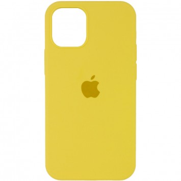 Желтый силиконовый чехол Full Protective (AA) для Айфон 15 Про, обеспечивающий полную защиту устройства.