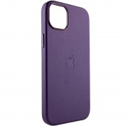 Шкіряний чохол Leather Case (AAA) with MagSafe для Apple iPhone 14 (6.1"), Deep Violet
