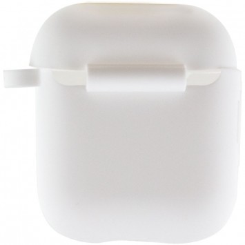 Силіконовий футляр New з карабіном для навушників Airpods 1/2 (Білий / White) - Apple AirPods - зображення 1 