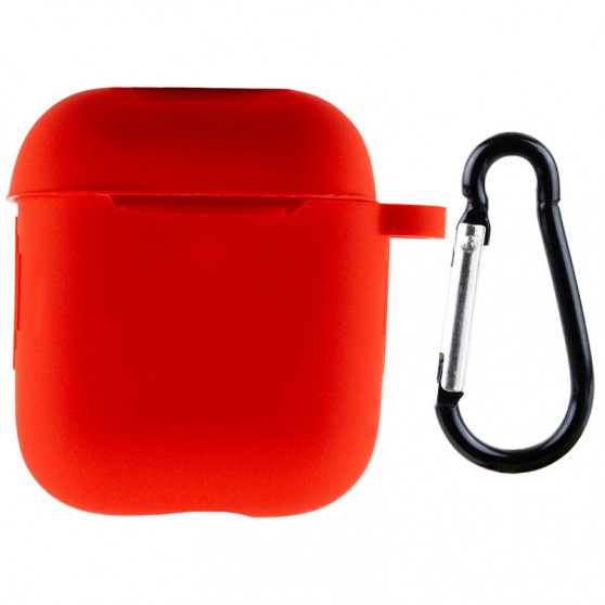 Силиконовый футляр New с карабином для наушников Airpods 1/2