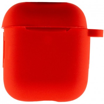Силіконовий футляр New з карабіном для навушників Airpods 1/2 (Червоний / Red) - Apple AirPods - зображення 1 