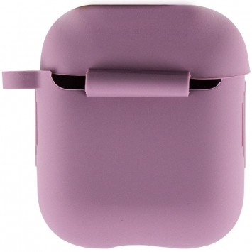Силіконовий футляр New з карабіном для навушників Airpods 1/2 (Ліловий / Lilac Pride) - Apple AirPods - зображення 2 