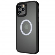 TPU+PC чехол для Apple iPhone 12 Pro Max (6.7"") - Metal Buttons with MagSafe Черный