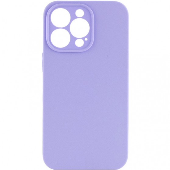 Чехол Silicone Case Full Camera Protective (AA) NO LOGO для Apple iPhone 15 Pro (6.1"), Сиреневый / Dasheen