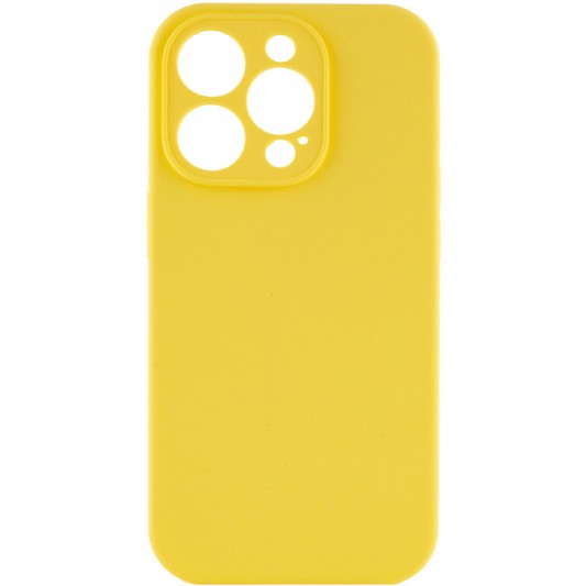 Чехол Silicone Case Full Camera Protective (AA) NO LOGO для Apple iPhone 15 Pro Max (6.7"), Желтый / Yellow