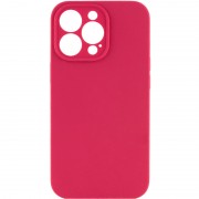 Чехол Silicone Case Full Camera Protective (AA) NO LOGO для Apple iPhone 15 Pro Max (6.7"), Красный / Rose Red