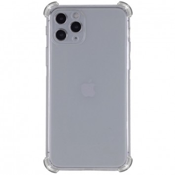 TPU чехол GETMAN Ease logo усиленные углы Full Camera для Apple iPhone 13 Pro (6.1"), Серый (прозрачный)