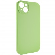 Чехол Silicone Case Full Camera Protective (AA) NO LOGO для Apple iPhone 15 Plus (6.7"), Мятный / Mint
