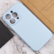 Чехол Silicone Case Full Camera Protective (AA) NO LOGO для Apple iPhone 15 Pro (6.1"), Голубой / Sweet Blue