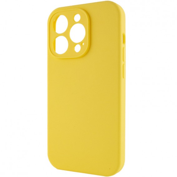 Чохол Silicone Case Full Camera Protective (AA) NO LOGO для Apple iPhone 15 Pro (6.1"), Жовтий / Yellow