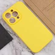 Чехол Silicone Case Full Camera Protective (AA) NO LOGO для Apple iPhone 15 Pro (6.1"), Желтый / Yellow