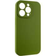 Чехол Silicone Case Full Camera Protective (AA) NO LOGO для Apple iPhone 15 Pro (6.1"), Зеленый / Dark Olive