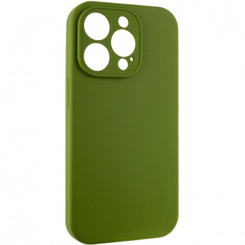 Чехол Silicone Case Full Camera Protective (AA) NO LOGO для Apple iPhone 15 Pro (6.1"), Зеленый / Dark Olive - iPhone 15 Pro - изображение 1