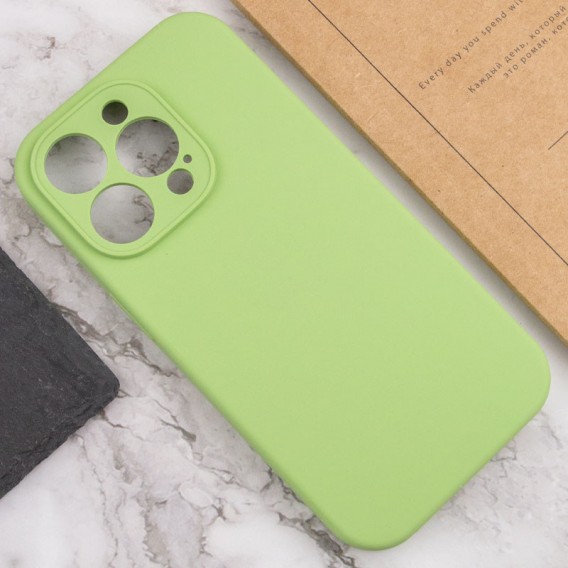 Чохол Silicone Case Full Camera Protective (AA) NO LOGO для Apple iPhone 15 Pro (6.1"), М'ятний / Mint