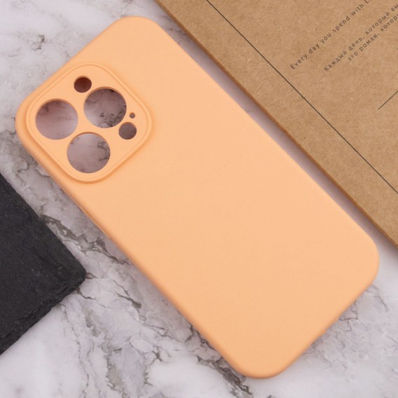 Чохол Silicone Case Full Camera Protective (AA) NO LOGO для Apple iPhone 15 Pro (6.1"), Помаранчевий / Cantaloupe