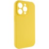 Чохол Silicone Case Full Camera Protective (AA) NO LOGO для Apple iPhone 15 Pro Max (6.7"), Жовтий / Yellow