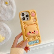 Силіконовий чохол Funny 3D для Apple iPhone 15 Pro (6.1"), Little bear