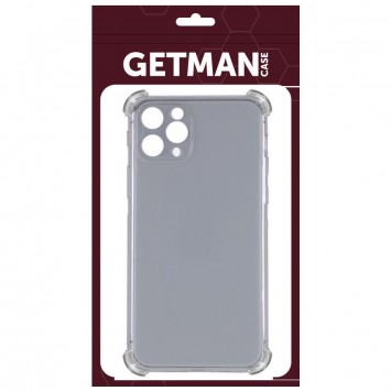 TPU чехол GETMAN Ease logo усиленные углы Full Camera для Apple iPhone 13 Pro (6.1"), Серый (прозрачный) - Чехлы для iPhone 13 Pro - изображение 1