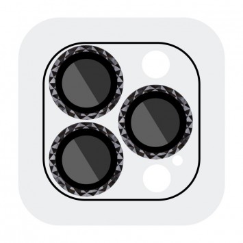 Защитное стекло Metal Shine на камеру для iPhone 15 Pro / 15 Pro Max, Черный / Midnight