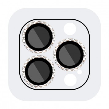 Защитное стекло Metal Shine на камеру (в упак.) для Apple iPhone 15 Pro (6.1") / 15 Pro Max (6.7"), Серебряный / Silver