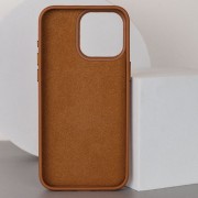 Шкіряний чохол Bonbon Leather Metal Style with MagSafe Apple iPhone 15 Pro (6.1"), Коричневий / Brown