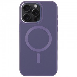 Кожаный чехол Bonbon Leather Metal Style with MagSafe для Apple iPhone 12 Pro Max (6.7"), Серый / Lavender