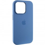 Чехол Silicone Case Metal Buttons (AA) для Apple iPhone 14 Pro (6.1"), Синий / Blue Jay