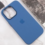 Чехол Silicone Case Metal Buttons (AA) для Apple iPhone 14 Pro (6.1"), Синий / Blue Jay