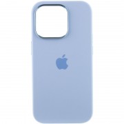 Чехол Silicone Case Metal Buttons (AA) для Apple iPhone 14 Pro (6.1"), Голубой / Blue Fog