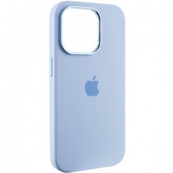 Чехол Silicone Case Metal Buttons (AA) для Apple iPhone 14 Pro (6.1"), Голубой / Blue Fog - Чехлы для iPhone 14 Pro - изображение 2