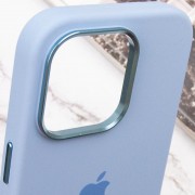 Чехол Silicone Case Metal Buttons (AA) для Apple iPhone 14 Pro (6.1"), Голубой / Blue Fog