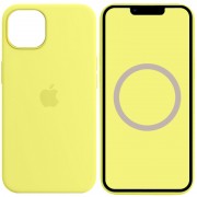 Чохол Silicone case (AAA) full with Magsafe and Animation для Apple iPhone 13 (6.1"), Жовтий / Lemon Zest