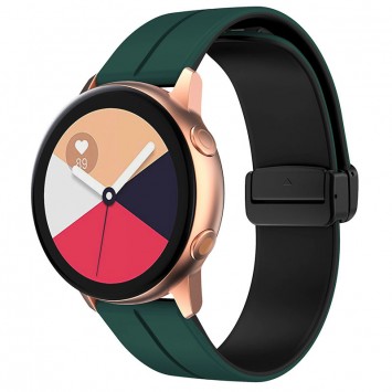 Силіконовий ремінець Classy для Smart Watch 20mm, Green / Black