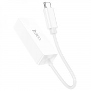 Переходник Hoco UA22 Acquire USB ethernet adapter (100 Mbps), White