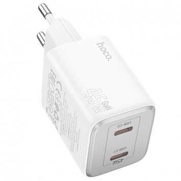 Зарядний пристрій Hoco N42 Elogiado 2C PD45W, White