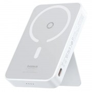 Портативное ЗУ Power Bank Baseus MagPro Magnetic Bracket 20W с БЗУ 5000mAh PPCXZ05, White