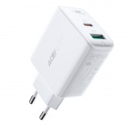 Зарядний пристрій Acefast A5 PD32W GaN (USB-C+USB-A), White